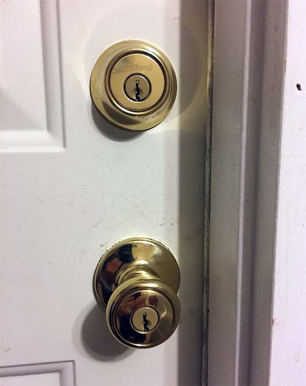 New Kwikset deadbolt installation